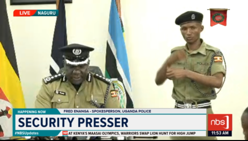 nbstv's tweet photo. Fred Enanga: With guidance from President @KagutaMuseveni, the IGP has instructed the Director of Operations to reinstate all police roadblocks and checkpoints. 

#NBSUpdates https://t.co/VeaG7kKBcz