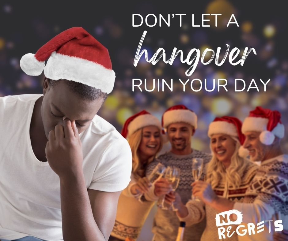 Don’t let a hangover take away your fun this Christmas! Eliminate the #hangxiety by pacing yourself the night before 😊 #NoRegretsLeeds