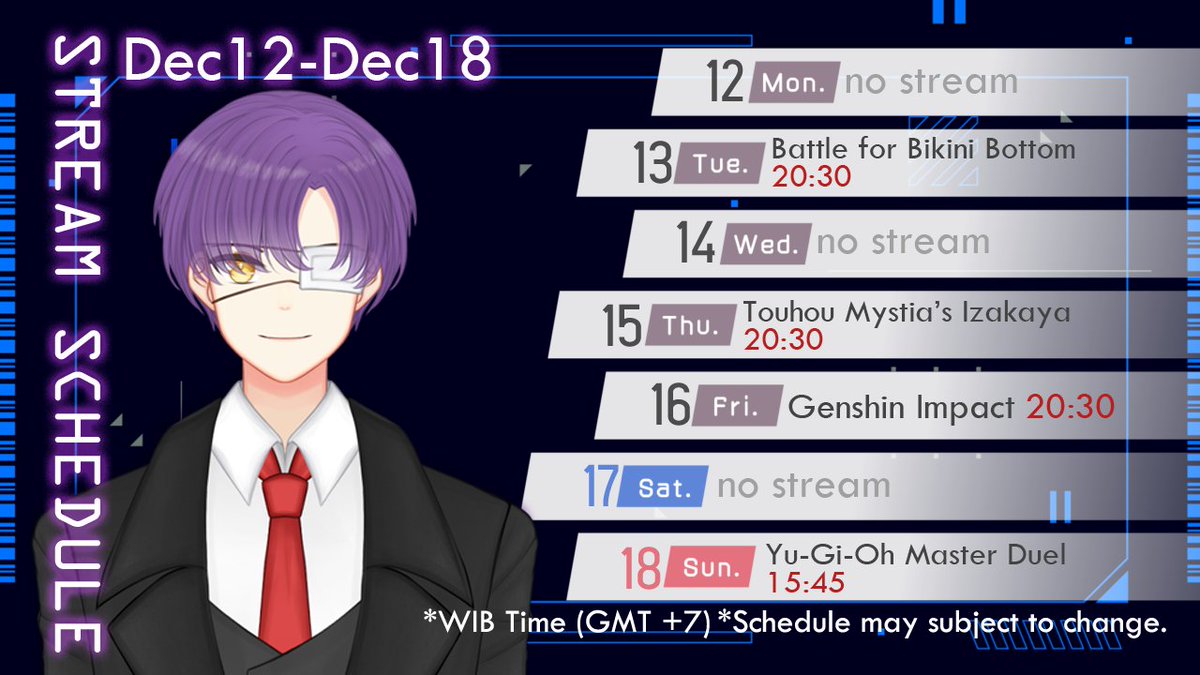 morgancrow_vt's tweet photo. Good afternoon Crowmate!
Ini jadwal live untuk minggu ini ya. See you next stream!
General: #MorganMCrow
Live: #MorganMauLIVE
Fanname: #crowmate
Fanart: #fataMORGANart https://t.co/fKpm7C8YRG