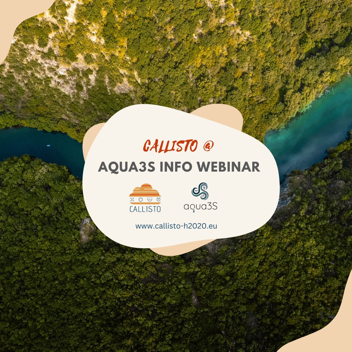 CALLISTO is joining the <a href="/aqua3seu/">aqua3S</a> Info Webinar!
Our partner, <a href="/dewatergroep/">De Watergroep</a> will be presenting our PUC2, regarding the virtual presence in water resources for water quality assessment using EO data during the webinar!
Register for the event here bit.ly/3Ph3BYT