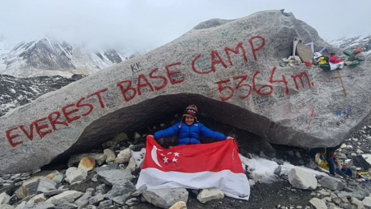 Jennife9468505's tweet photo. 'We flew the Singapore flag!': 6-year-old boy the youngest Singaporean to reach Everest Base Camp https://t.co/xVUUrxIC6l