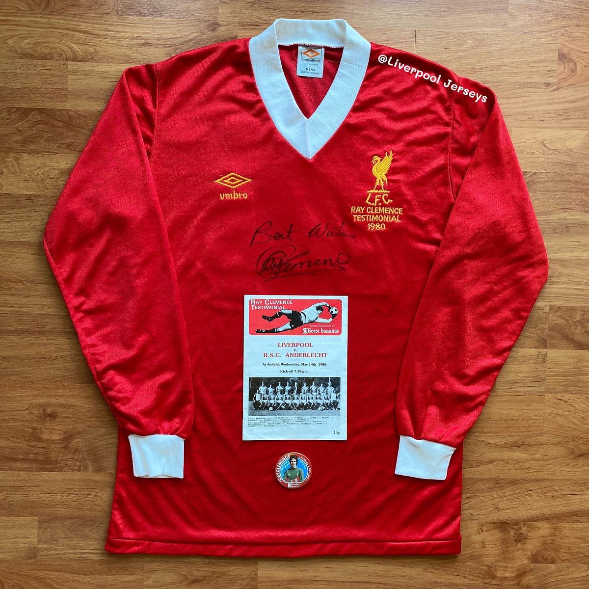 1979-1980 Liverpool Testimonial Ray Clemence Home Player Shirt No. 14 Sammy Lee
#matchworn #matchprepared #matchissued #playershirt #liverpool #liverpoolfc #footballshirtcollection #footballshirtcollector #ynwa #lfc