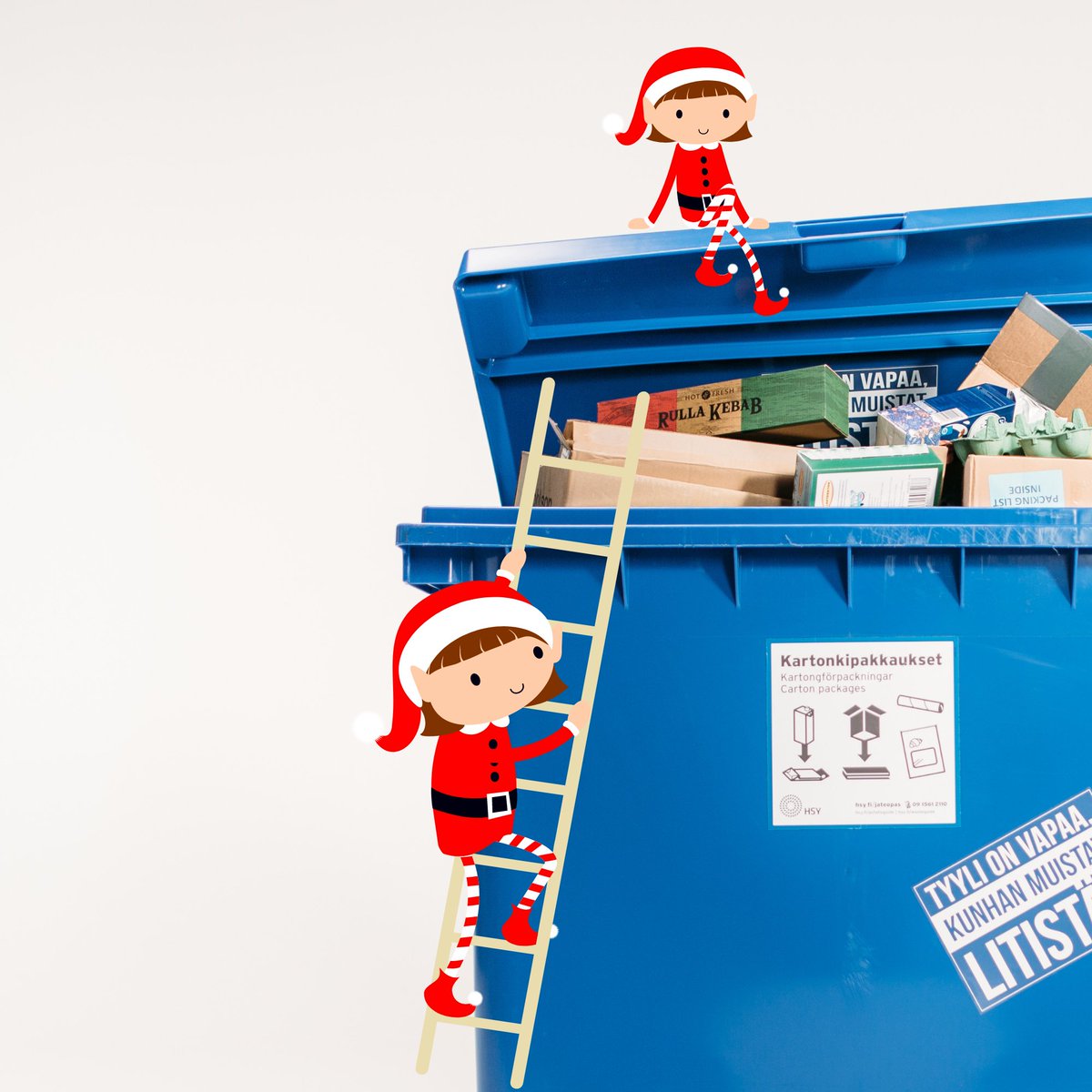 Mitenkäs se litistäminen sujuu? Tontut ovat jo liikkeellä ja tarkkailevat! 
Tyyli on vapaa, kunhan muistat litistää♻️📦

#IlmatPihalle #Litistä #MuistaLitistää #KartonkiKiertää #tonttu