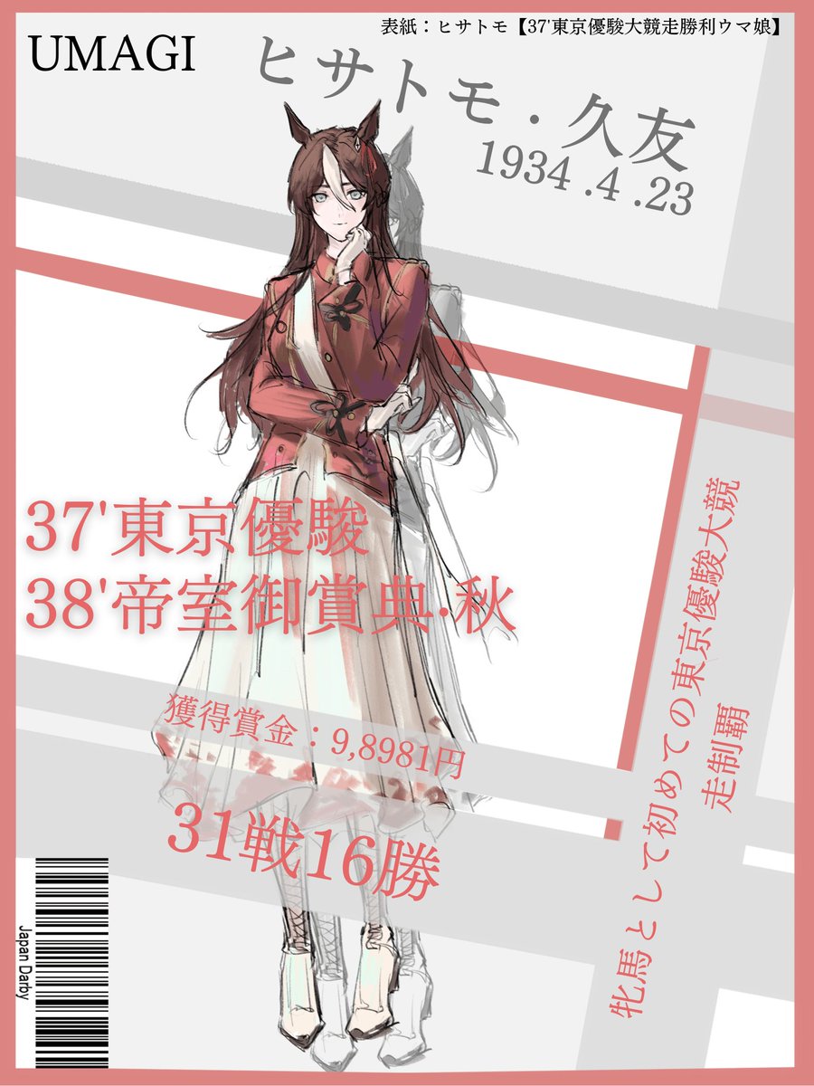 オリジナルウマ娘ポスター【 2 】 デアリングタクト&ヒサトモ