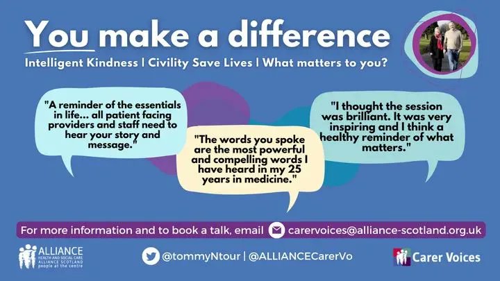 PersonCentredVo's tweet photo. We are kicking off the week with an Intelligent Kindness Session with @SheffieldHosp and our very own @tommyNtour sharing the work of the @ALLIANCEScot and @WMTYScot 

If you would like to book your sessions for 2023 - email the team!
#EffectingChange22 https://t.co/e7DmPaaSLx