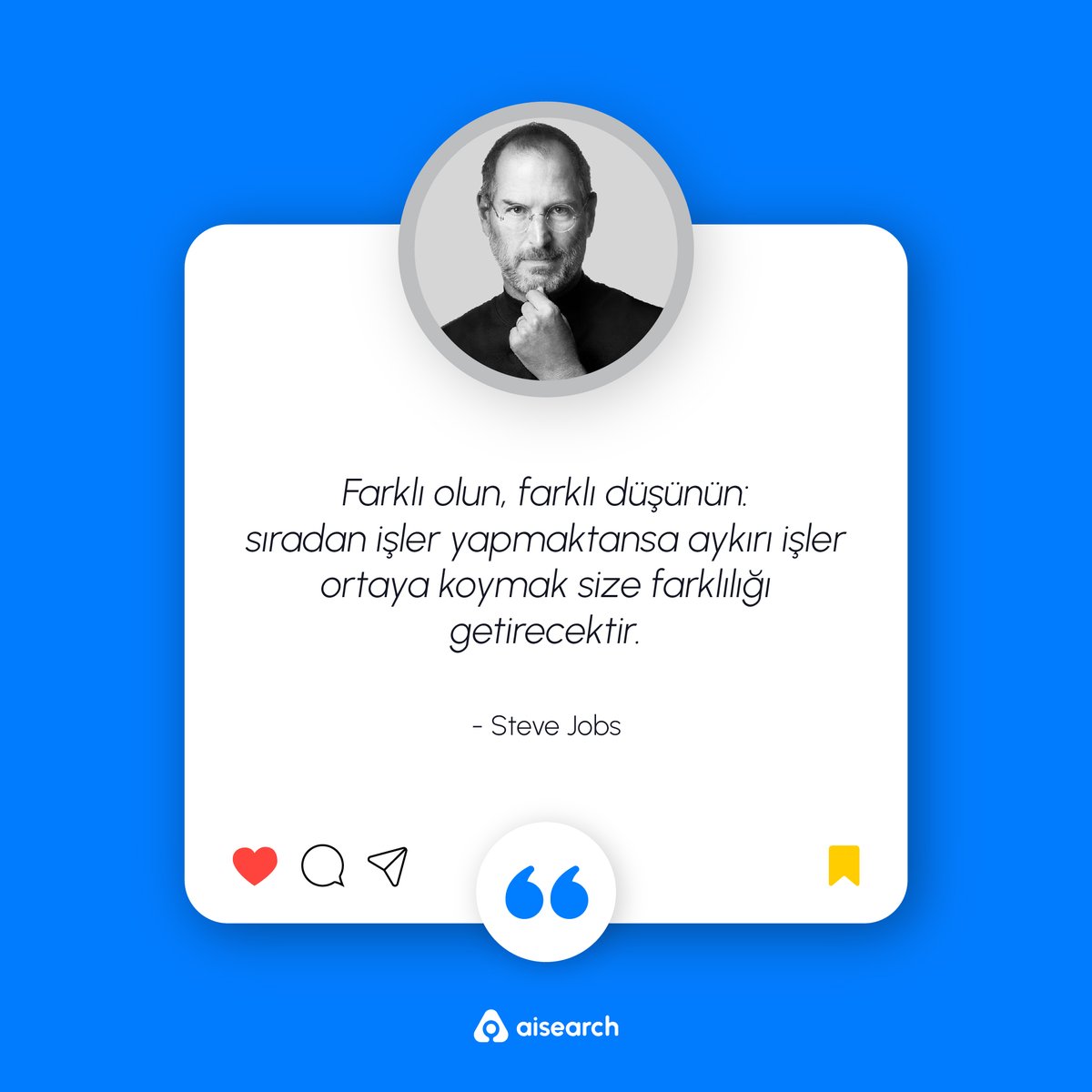 Harekete geçme zamanı! 💪🏼
.
.
.
.
#eticaret #eticaretsitesi #aramamotoru #motivasyon #satış #akıllıarama #yapayzeka #stevejobs #siteiçiarama #eticaretseo #aisearch #eticaretyazılımı #ai #ecommerce #searchengine #sitesearch #onlinestore #startup #ecommercegrowth #sales