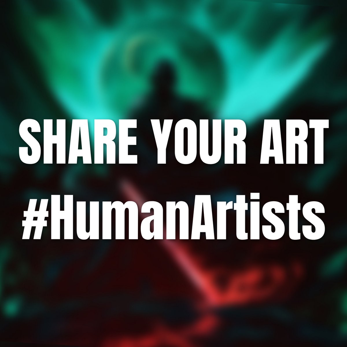 Hey my little meatbag fellas !
Share your art in comment with the #HumanArtists.
And share your Social media !

No Ai ( of course ) and no Nft.