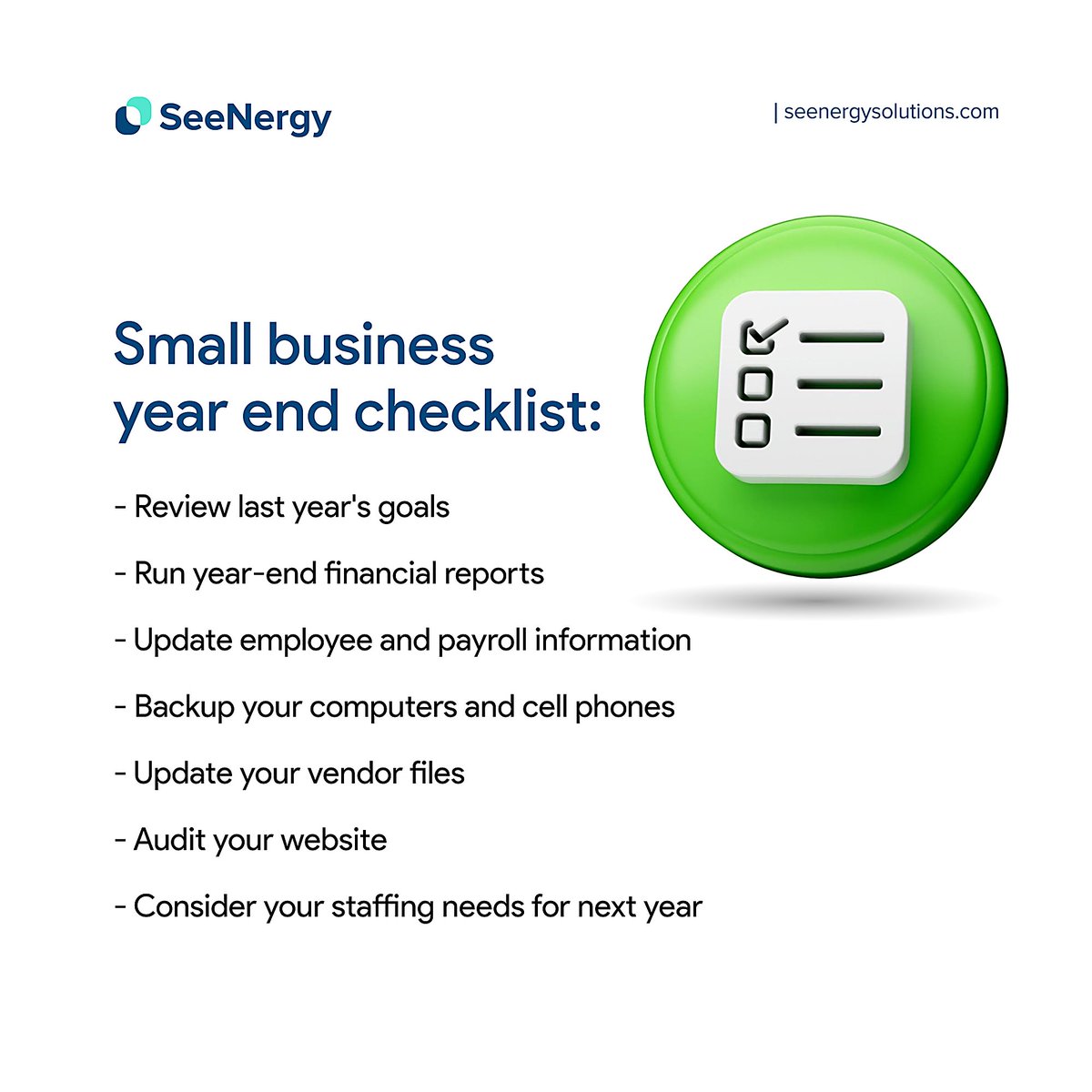 see_nergy's tweet photo. It's almost time to warp up 2022💃

Double tap and save this checklist to help you get ready to end the year without any loose ends.

Which of these items have you already done? Did we miss any important buts? Share your thoughts below 👇

#seenergy #digitalmarketingagency https://t.co/anADjY98OX