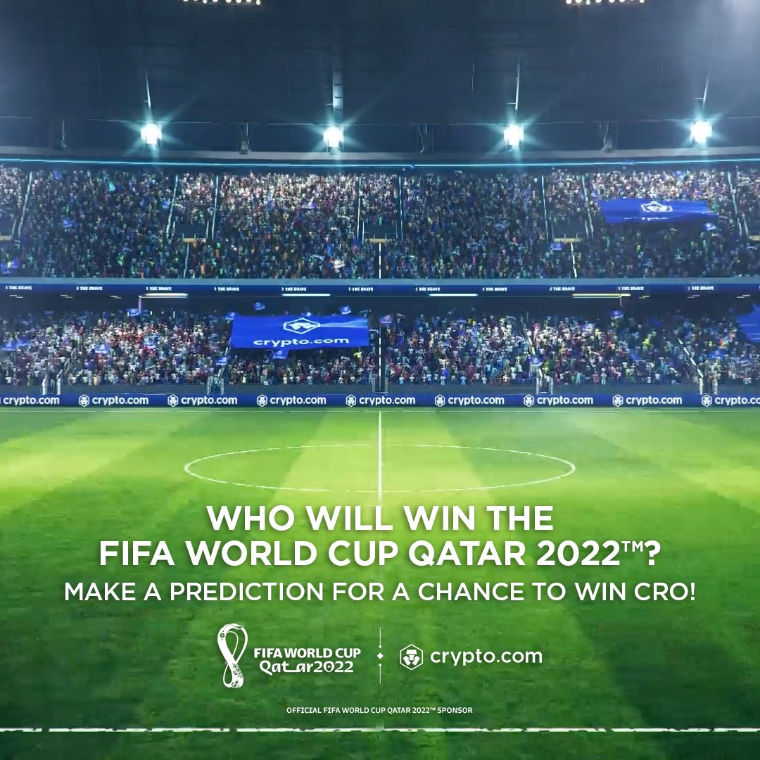 Crypto.com has been selected as the Official Sponsor of the FIFA World Cup  Qatar 2022TM