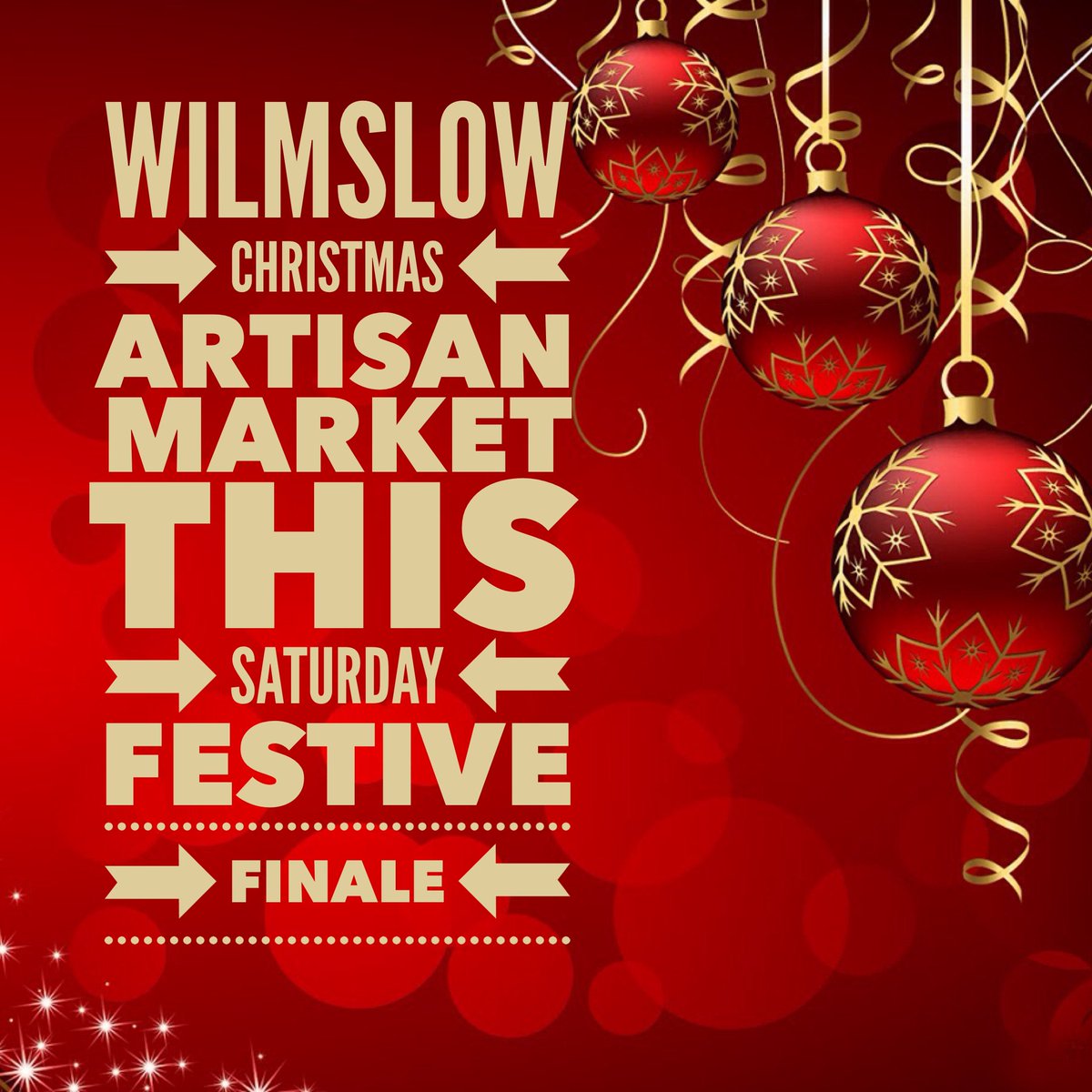 _TheMarketCo's tweet photo. It's #Wilmslow #Xmas Artisan Market this Saturday
An enviable line-up of traders, seasonal goodies, #festive makes &amp; bakes &amp; sacks full of #Christmas gift ideas
The Semitone Singers choralling from 11am &amp; at 3pm Churches Together will be hosting a carol service
10-4
Alderley Rd🎄 https://t.co/Wz9zppFuTR