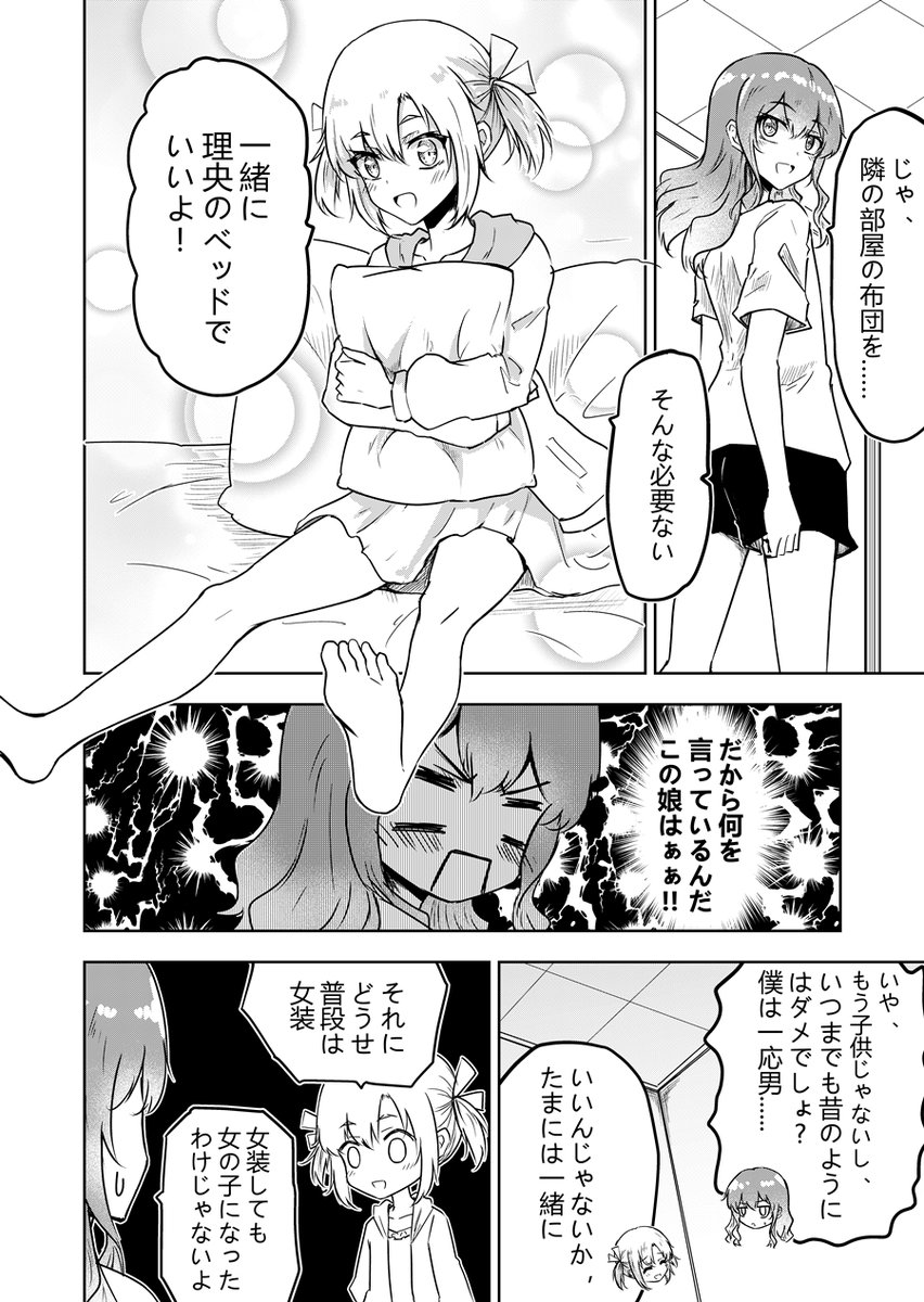 可愛い幼なじみ(♂)の家に泊まる漫画
#創作漫画 
https://t.co/i25s4AGo5L 