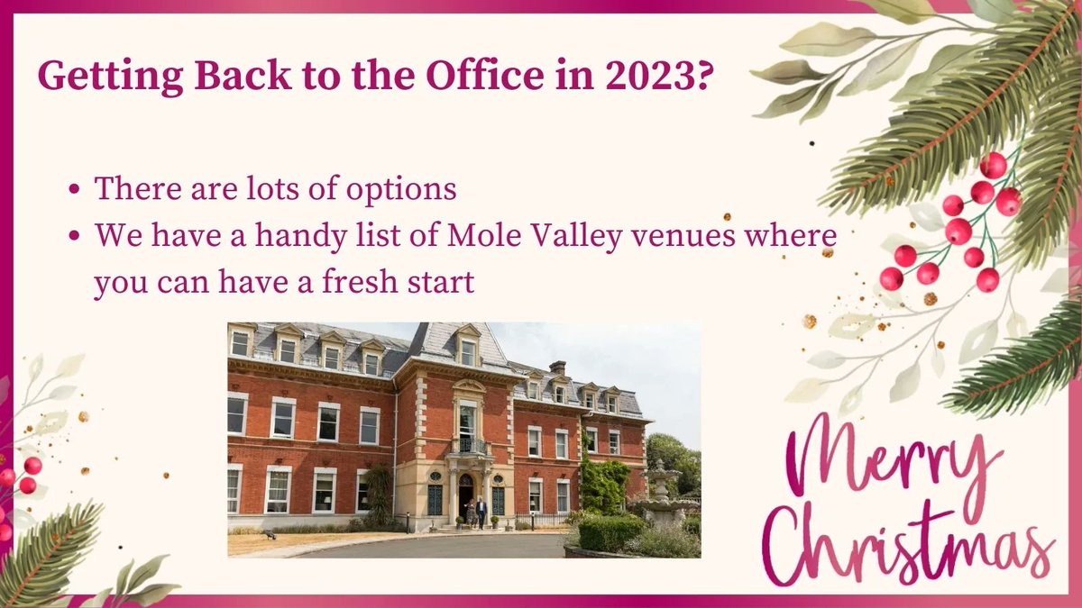 Mole Valley For Business (@mvforbusiness) on Twitter photo A list of Mole Valley venues with office space is available on our website - buff.ly/3tv82pm
Let us know if we've missed any!
#Backtotheoffice #WFH #MoleValley #NewStart #BusinessSupport #Leatherhead <a href="/FetchamPark/">Fetcham Park</a> A list of Mole Valley venues with office space is available on our website - buff.ly/3tv82pm
Let us know if we've missed any!
#Backtotheoffice #WFH #MoleValley #NewStart #BusinessSupport #Leatherhead <a href="/FetchamPark/">Fetcham Park</a>