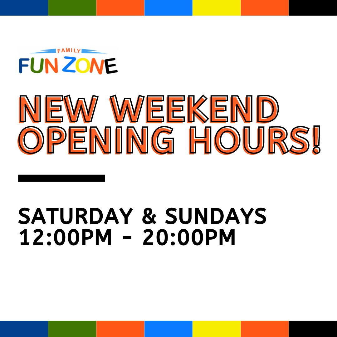 familyfunzone1's tweet photo. We've changed our normal opening hours - Saturdays &amp; Sundays 12pm - 8pm! 

☎️ 07775 584483
✉️ info@familyfunzone.co.uk
🌐 https://t.co/mYT35pI1dF

#familyfunzone #familyfunzonestarcity #starcity #thingstodo #thingstodobirmingham #thingstodowiththekids #birmingham #nechells https://t.co/T0N3zZnaio