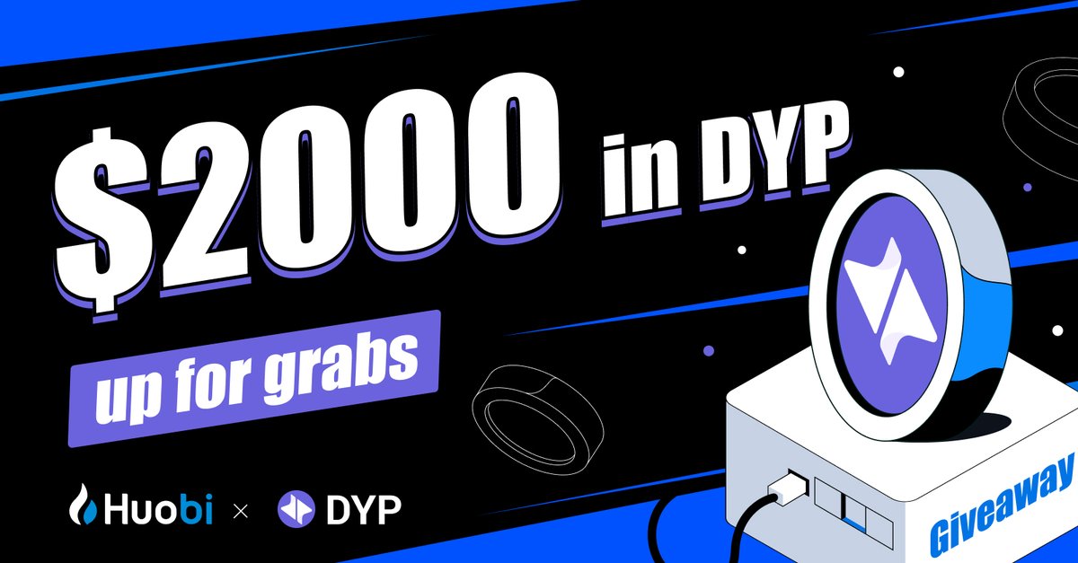 HTX_Global's tweet photo. #HuobiL2E × @dypfinance
Join to celebrate the $DYP rebranding together

Grab a share of 2000 USDT:
✅Follow @HuobiGlobal @dypfinance
✅RT + Tag 2
✅Complete the quiz: https://t.co/iQfFzmyeqa https://t.co/vZ4aKfs9Ti