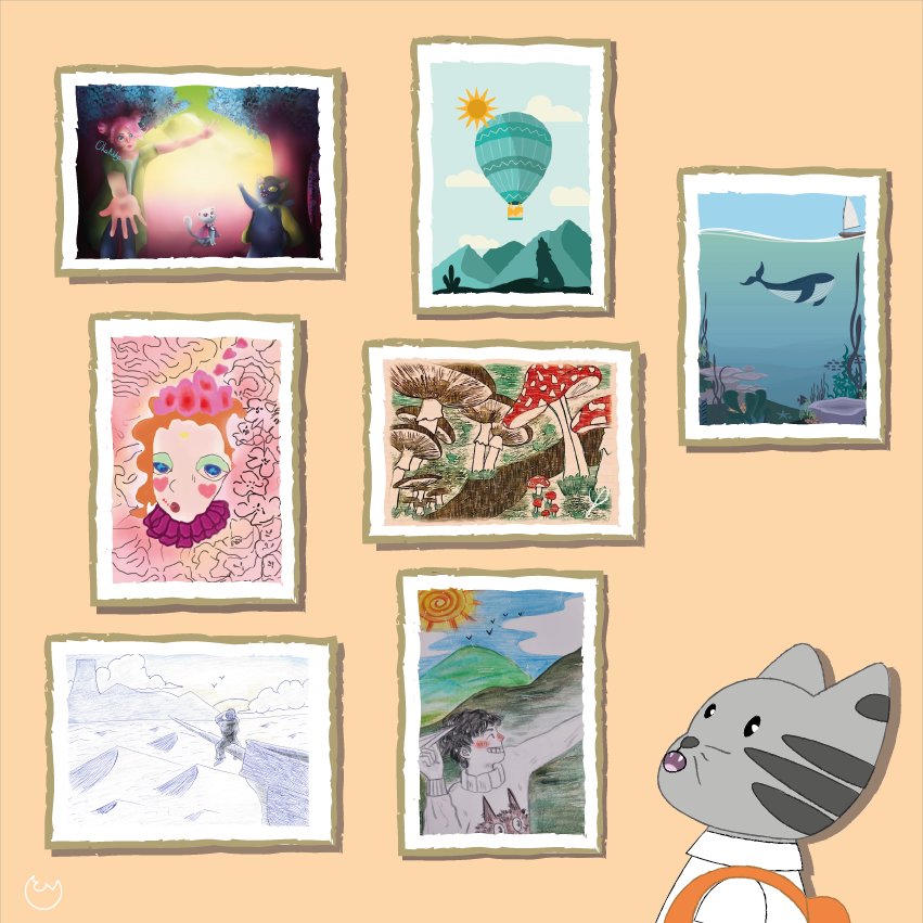 elisalbatross's tweet photo. On ne l'attendait plus, voici la page trois du petit ch'artiste !!✨

Un énorme merci à 
Manon, Océane, Louise, Inès, Rose, Samuel,Shana, sans qui cette page n'aurait pas été aussi belle !🐱

J'espère qu'elle vous plaira !

#chat #livrepourenfant https://t.co/Y860g6nvJl