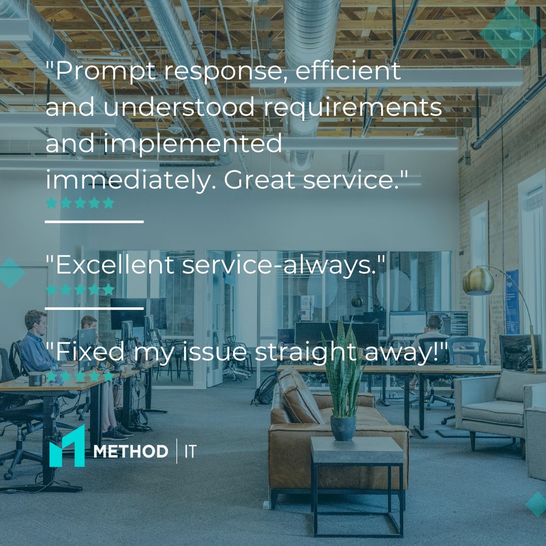 MethodITUK's tweet photo. At Method IT, we see ourselves as an extension to your business π
We support our clients with their IT, 24/7, making us a reliable extension.
As your business grows, your IT support and security needs will too: https://t.co/ytEw9pHgJR
#MethodIT #IT #ITSupport #CyberSecurity https://t.co/jILsEoXTFR