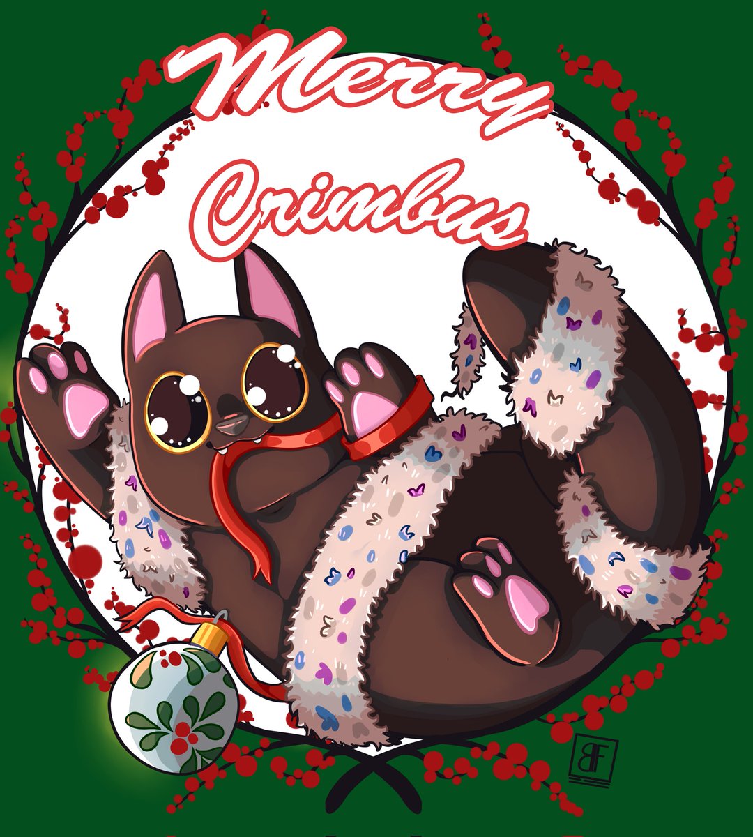 Bumblesthefox's tweet image. Merry crimbus #christmas2022 #digitalart #voidkitten