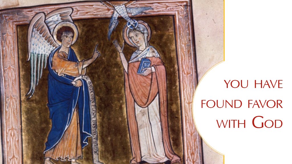Gospel of the Day: (Luke 1, 26-38)

"Then the angel said to her, 'Do not be afraid, Mary, for you have found favor with God.
Behold, you will conceive in your womb and bear a son, and you shall name him Jesus.'"

Read Word of the Day: vaticannews.va/en/word-of-the…