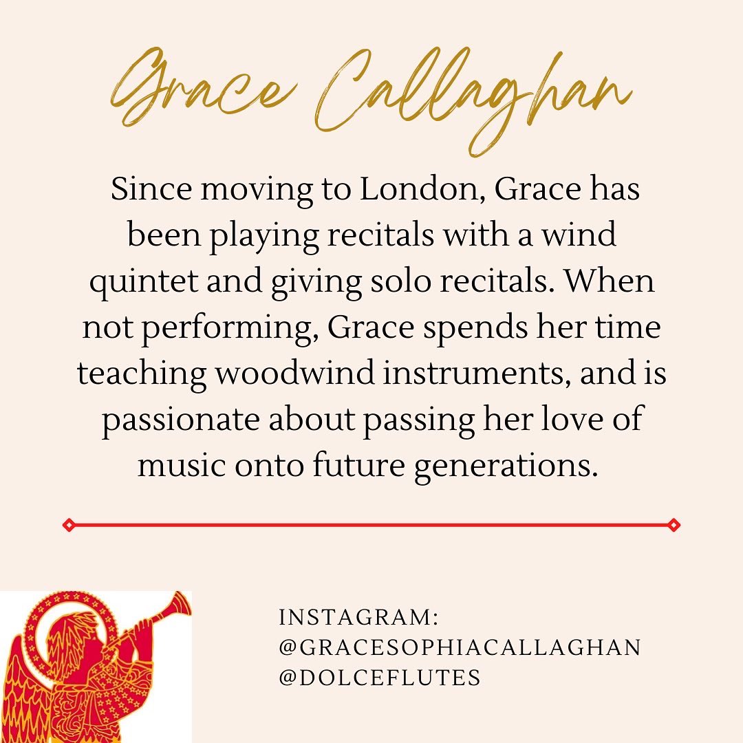 For our next Artist Spotlight, we have the talent flautist <a href="/graciecallaghan/">Grace Callaghan</a>. Grace loans our Powell Conservatory flute and has her own flute quartet, Dolce Flutes. She records with the <a href="/NFOrchestra/">Northern Film Orchestra</a> &amp; teaches woodwind in London so be sure to follow her to keep up to date 👏