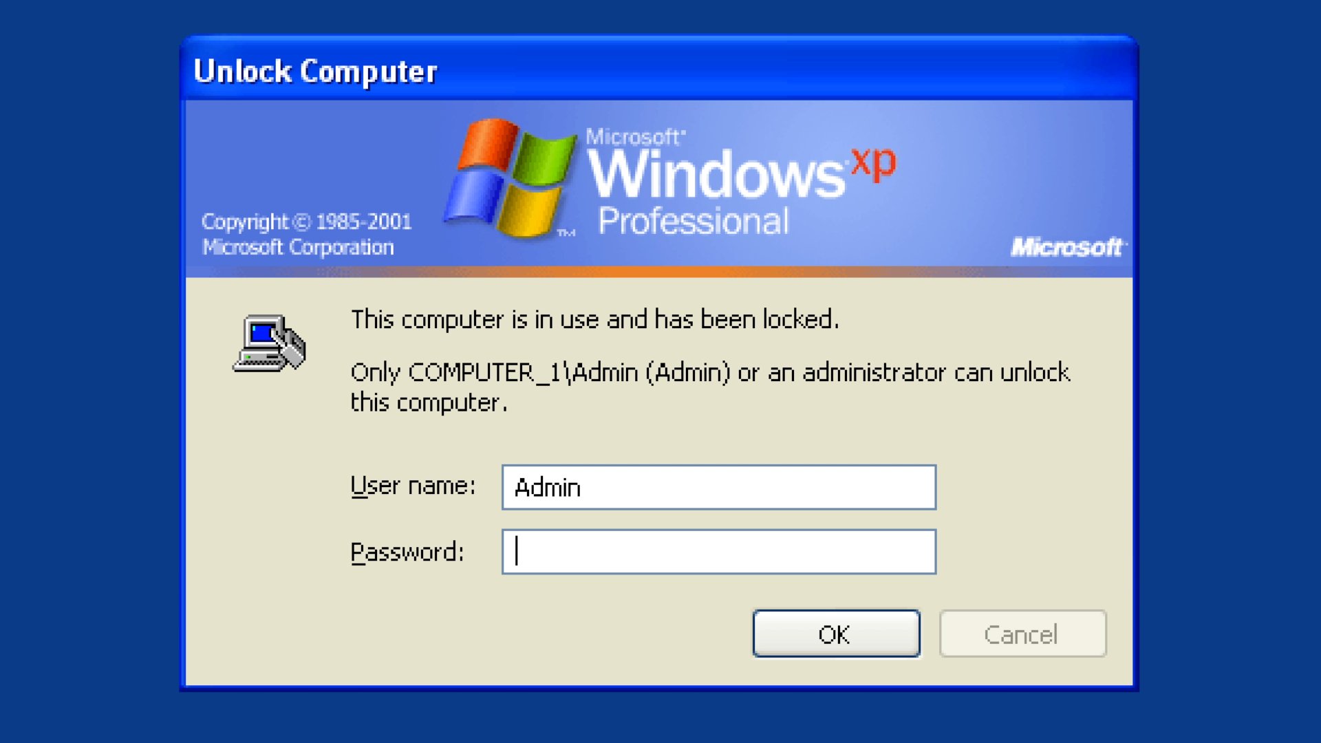 Windows Xp Computer Screen