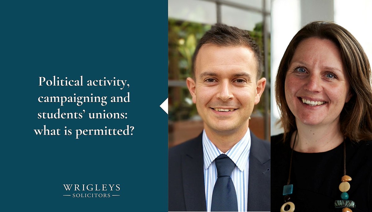 Wrigleys Charities (@wrigleys_cse) on Twitter photo Our partner Laura Moss and solicitor Daniel Lewis explore how students' unions can run campaigns and engage with political activity whilst complying with <a href="/ChtyCommission/">Charity Commission</a> guidance: bit.ly/3r6s7R5
#studentsunions #politicalcampaigning #SUs Our partner Laura Moss and solicitor Daniel Lewis explore how students' unions can run campaigns and engage with political activity whilst complying with <a href="/ChtyCommission/">Charity Commission</a> guidance: bit.ly/3r6s7R5
#studentsunions #politicalcampaigning #SUs