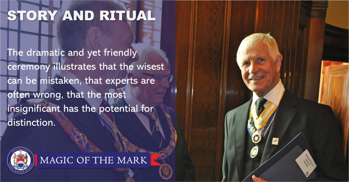 MarkMasonsHall's tweet photo. The story and ritual of the Mark Degree is what many Brethren enjoy the most. There is an opportunity for drama, as well as some gentle humour. The Candidate takes centre stage and is key to the whole story of this enjoyable and friendly Degree. https://t.co/yd4NHVIs2j