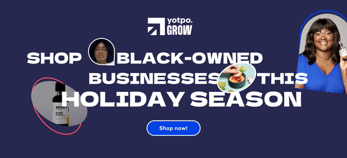 We’re proud of the Yotpo Grow program all year long, but this holiday season, we feel especially grateful for the opportunity to connect you with these innovative Black-Owned Businesses. 🎄🎄🎄 Shop their fabulous product: bit.ly/3Ya5KcZ