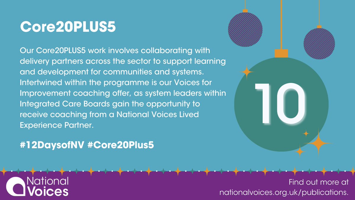 NVTweeting's tweet photo. 🎁 On the tenth day of Christmas…

We continued our work with #Core20PLUS5 , collaborating with delivery partners across the sector to support learning and development for communities and systems.

#12DaysofNV

🔎https://t.co/2Ur8qUQ1vV https://t.co/sKzLFWPlbg