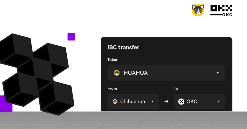 Chihuahua ($HUAHUA) (@chihuahuachain) on Twitter photo Exciting news! We are absolutely thrilled to share that we have partnered with #OKXChain.
Together, we have recently worked on the infrastructure for seamlessly transferring $OKT and $HUAHUA between <a href="/ChihuahuaChain/">Chihuahua ($HUAHUA)</a> and <a href="/OKCNetwork/">OKT Chain ⚛🕸</a>.
Check it out at okx.com/okc/ibc! Exciting news! We are absolutely thrilled to share that we have partnered with #OKXChain.
Together, we have recently worked on the infrastructure for seamlessly transferring $OKT and $HUAHUA between <a href="/ChihuahuaChain/">Chihuahua ($HUAHUA)</a> and <a href="/OKCNetwork/">OKT Chain ⚛🕸</a>.
Check it out at okx.com/okc/ibc!