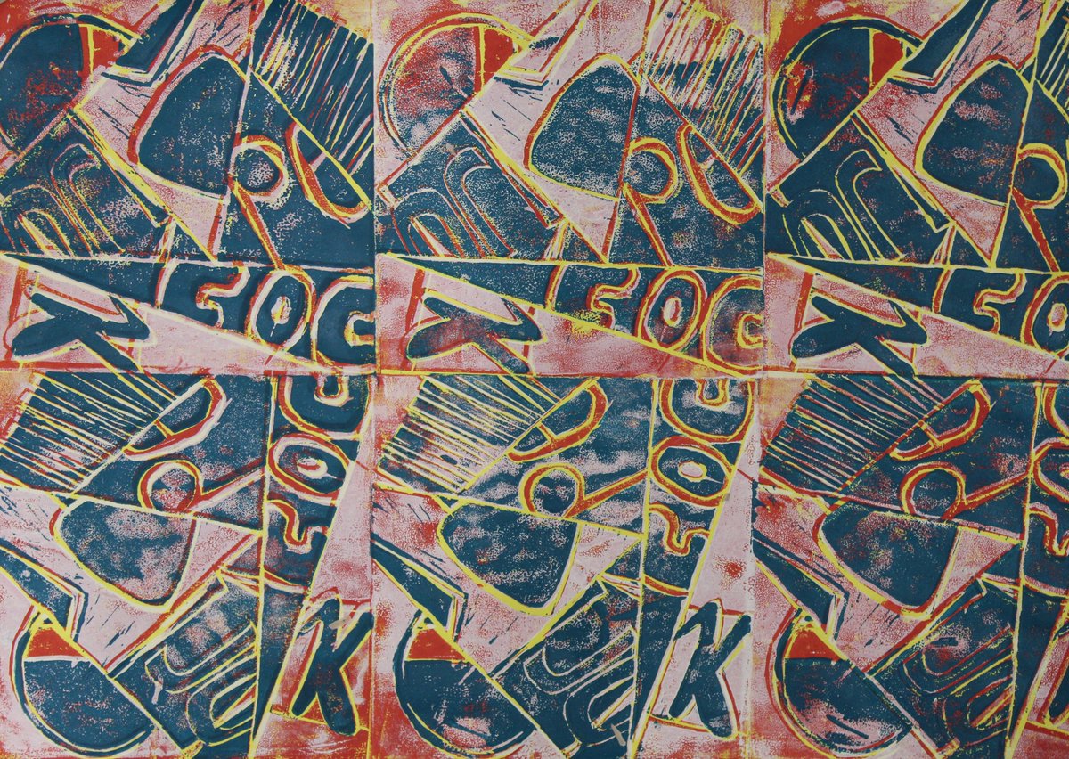 ArtNwc's tweet photo. Year 9's have shown some excellent use of carving tools with lino resulting in some super prints #handcarved #wecanprint #wecancreate #NWCArt #WhereGirlsLearnWithoutLimits https://t.co/Ai68lUOW4G