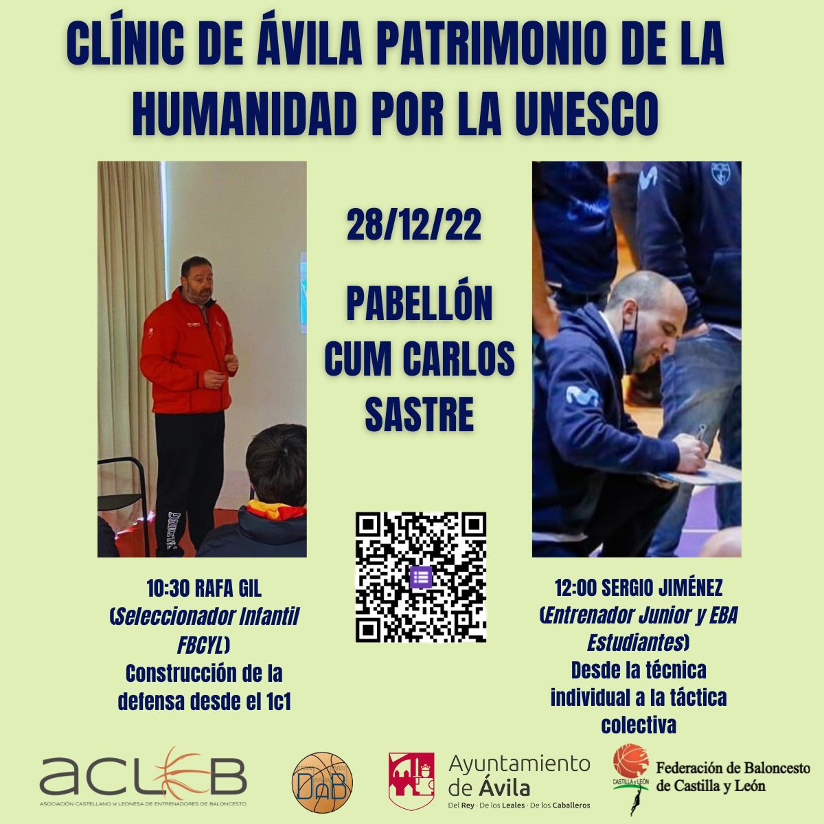 🏀Clínic de Ávila Patrimonio de la Humanidad por la UNESCO🏀

📰bit.ly/clinic_avila_2…

📅28 de diciembre
📍Pabellón CUM Carlos Sastre de Ávila - ZOOM
🎙️Rafa Gil y Sergio Jiménez ( <a href="/SerJimeRodri/">Sergio Jiménez</a> )
🚨GRATUITO para socios/as AEEB

📋INSCRIPCIÓN: bit.ly/inscripcion_cl…