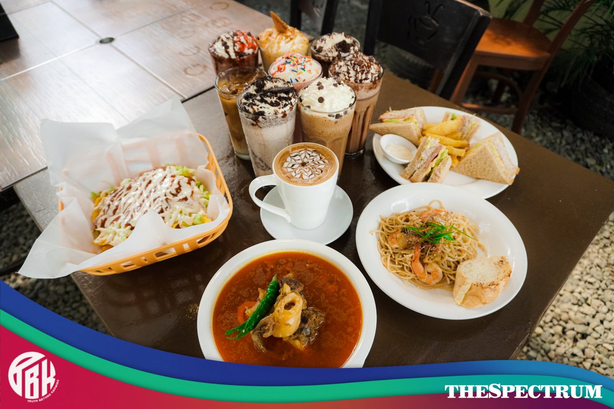 thespectrumtbk's tweet photo. After a long pandemic-induced hiatus, the family business is back and ready to serve their Filipino-based gourmet and original mouth-watering beverages creatively named after each member of the Molinos Family! Not only is it a feast for the eyes but for the stomach as well. https://t.co/l6xD2llyTn