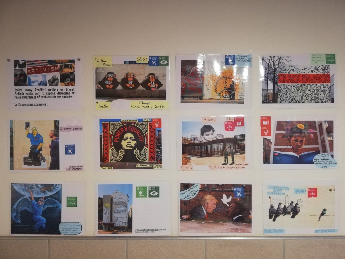 Travail des élèves de 3e du collège Begon à Blois sur les ODD en anglais. Bravo M. Hoover!