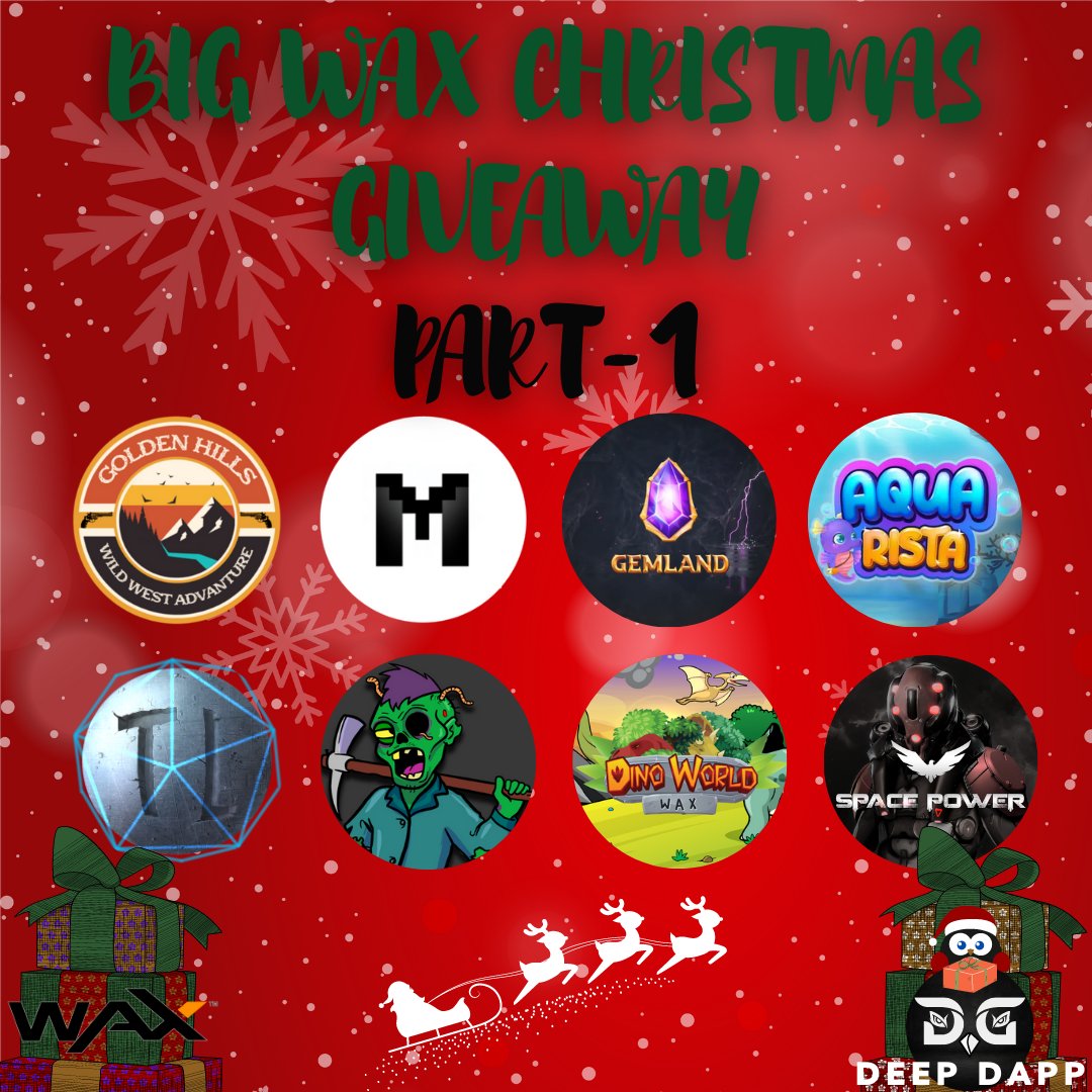 deepdapp's tweet photo. 📌WAX CHRISTMAS GIVEAWAY | PART-1

1️⃣❤️+ RT &amp; Tag 3 FRIENDS

2️⃣ ⬇️‼️GIVEAWAY LINK‼️⬇️
https://t.co/isWUbO5BsB

⏲️End December 17
#NFTdrop #WAXP #P2E #Giveaway #PlayToEarn #PLAYTOEARNGAMES #WAX #WAXNFT #Airdrop #Airdrops #NFTs #Atomichub #FreeNFT #GiveawayAlert #GiveawayNFT https://t.co/dxo7X9TkAR