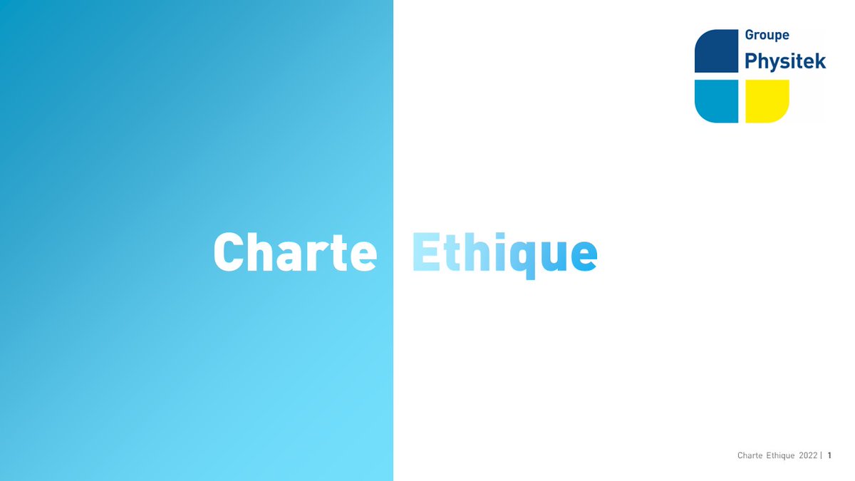 Groupe Physitek édite sa première charte éthique. 
Elle définit les valeurs auxquelles le Groupe et ses filiales adhèrent. Elle guide chaque collaborateur dans la réalisation de son métier. 

Lire plus 👉 physitek.fr/wp-content/upl…