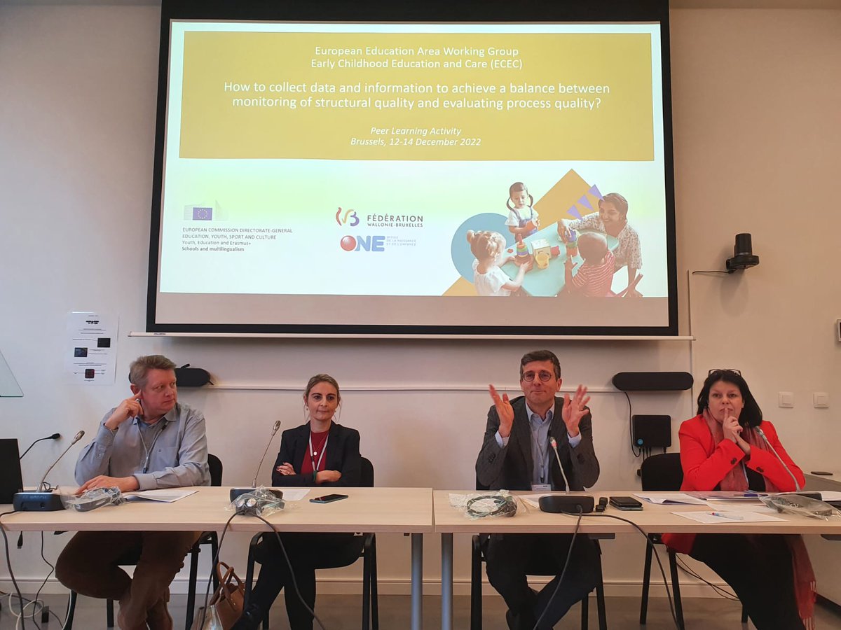 Eurochild_org's tweet image. Michael Teutsch from @EU_Commission DG EAC welcoming participants at Peer Learning Activity hosted by our member @ONE_Belgique on Monitoring Quality in #EarlyChildhood Education and Care. Our colleague @AgataDaddato is representing Eurochild