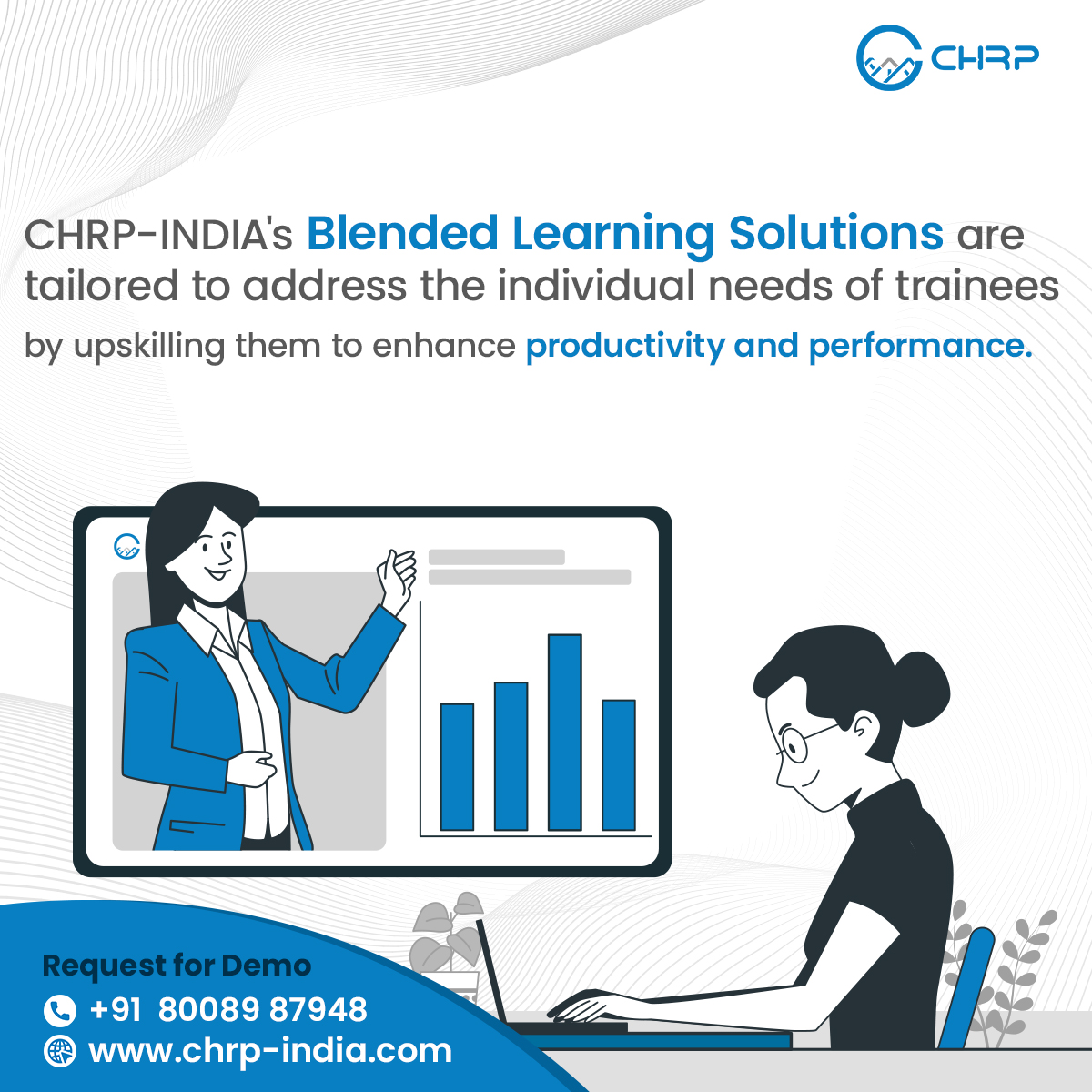 ChrpIndia's tweet photo. CHRP-INDIA's Blended Learning Solutions can be tailored to address the individual needs of trainees by upskilling them to enhance productivity and performance.

Visit: https://t.co/H5ew2OAd2M
Email: reach@chrp-india.com
Contact: +918008987948

#CHRP #CHRPINDIA #elearning https://t.co/jNaDKRbMEl