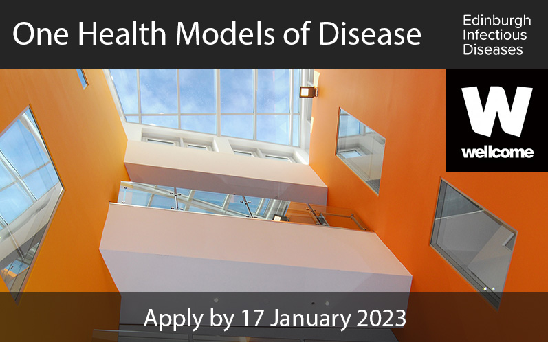 We're recruiting!!  4 weeks to go!

<a href="/wellcometrust/">Wellcome</a> One Health Models of Disease PhD programme <a href="/roslininstitute/">The Roslin Institute</a> <a href="/edinburghuni/">The University of Edinburgh</a> - fully funded 4-year programme

Apply by 17 January 2023 to start in October 2023 

All details here ➡️ edin.ac/3nfKtKZ