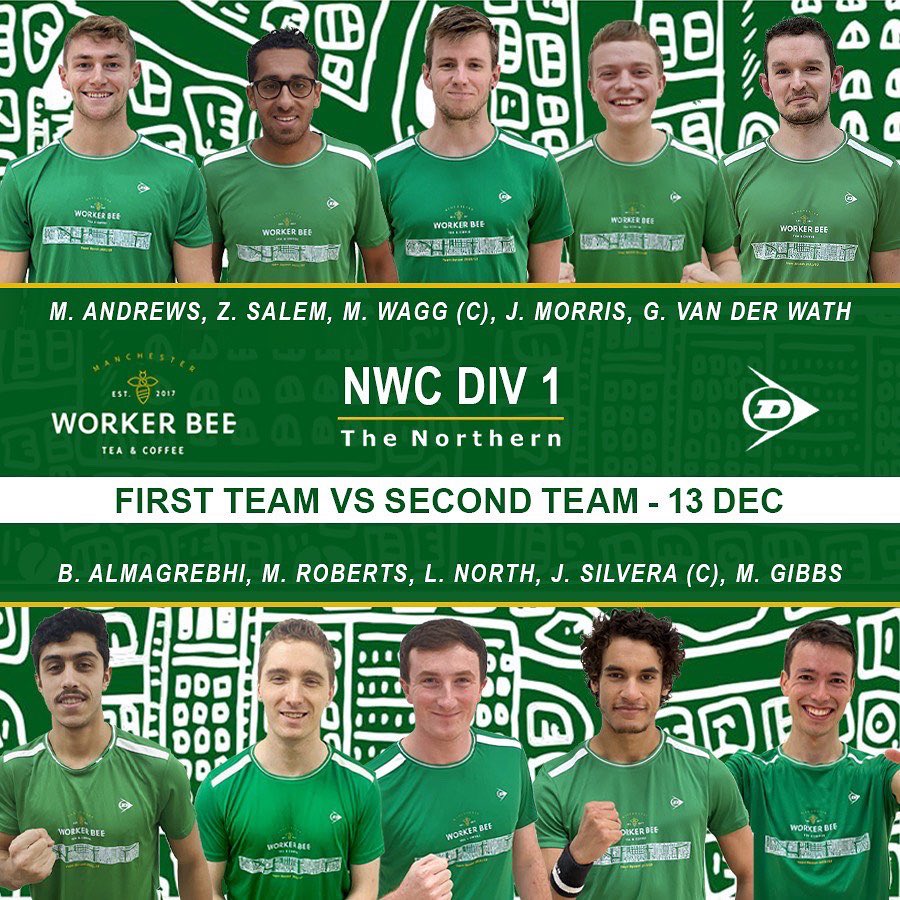 TheNorthernMCR's tweet photo. The derby fixtures continue this week, with the final Div1 match of 2022! Our first team face the seconds on Tuesday in a battle forโฆmid-table supremacy ๐
Come down and support for our last Tuesday match of the year!
#squash #squashclub #teamsquash #squashplayers #didsbury https://t.co/b1p8jw079m