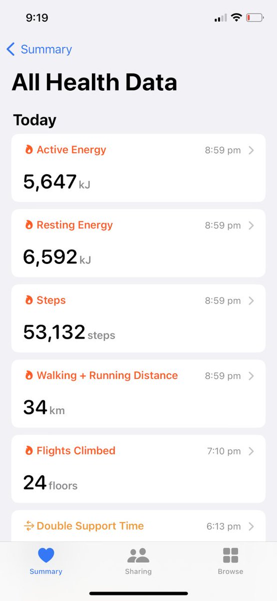72 in the book. Walked off the 72nd at 7pm.