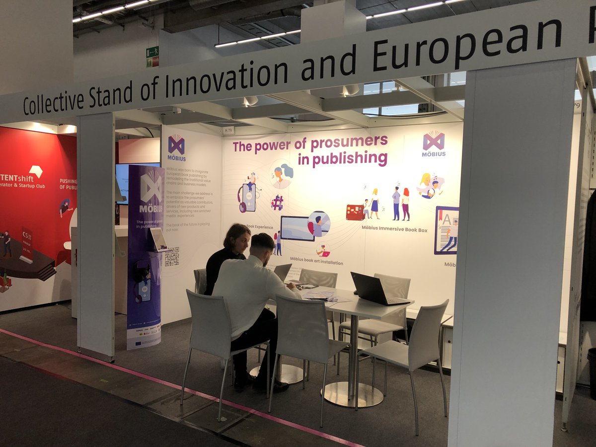 mobius_europe's tweet photo. 🟣That’s a recap!

Möbius was at the @Book_Fair to present the project’s idea of renewing the book! It was sharing the booth with @ShiftingContent @aldusnet #STARTSPrize and #creativeSHIFT!💥

Know more about it here 👉https://t.co/nwYhZ2U1eh https://t.co/obB9MjN11O