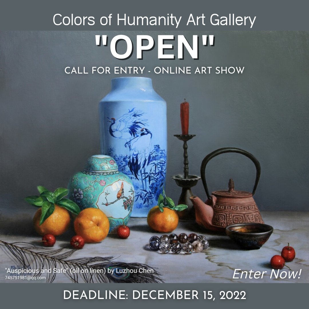 artcontests's tweet photo. CLOSING SOON! Colors of Humanity Art Gallery - "OPEN" Call for Entry - Online Art Show - DEADLINE: December 15, 2022. https://t.co/HReanJStsN
#TheArtList #ColorsofHumanityArtGallery #OPEN #CallforEntry #OnlineArtShow https://t.co/QS9VaJ7pJ3