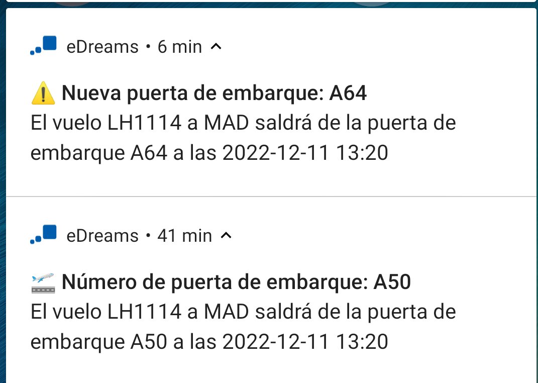 moheerdt's tweet photo. @eDreams Pendiente de reembolso de 457 € por cancelación de vuelo por parte de la aerolínea. Varias reclamaciones por teléfono y app y aún me envían desde la app recordatorios de embarque. Han pasado más de 90 días. Ninguna transparencia en la información recibida hasta la fecha https://t.co/E8F0zLzHBl