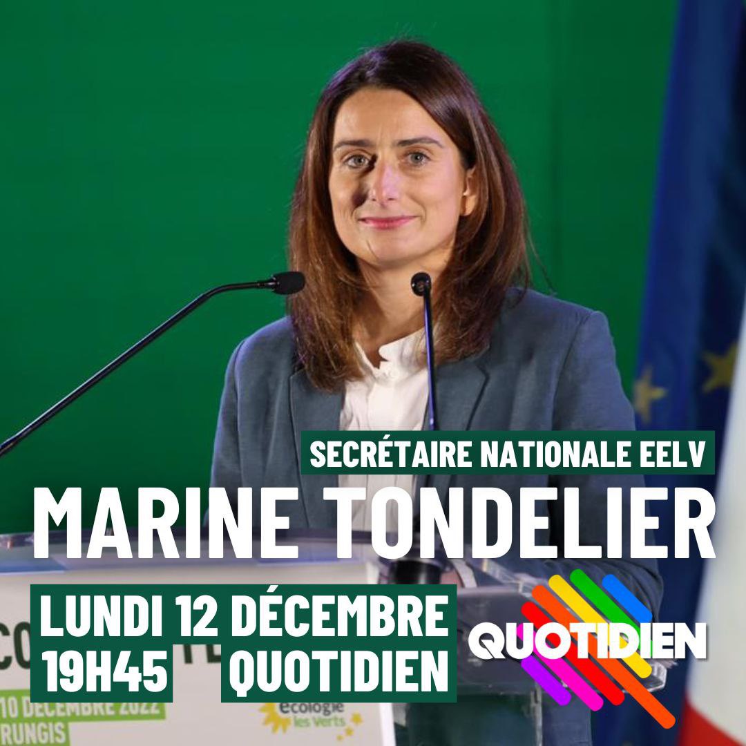 marinetondelier's tweet photo. Rendez-vous ce soir à 19h45 dans @Qofficiel sur TMC !

On y parlera écologie populaire, nouveau mouvement pour les écologistes, avenir de la planète et de l’humanité et aussi probablement chasse à courre 😉 https://t.co/Ai0PJ0ZoRl