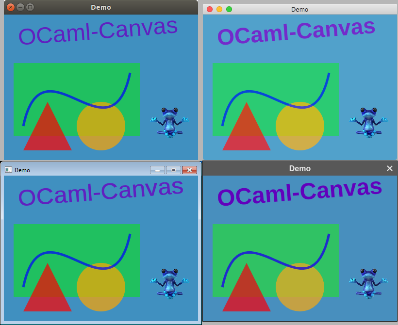 OCamlPro's tweet photo. We are proud to announce the first release of OCaml-Canvas! This library provides canvases to do interactive vector graphics in OCaml using native implementations (Windows, Macos, X11) and a web-browser backend, with an interface similar to HTML5 canvas
https://t.co/1PRbNpkjRK https://t.co/Z1BNJMqoQs