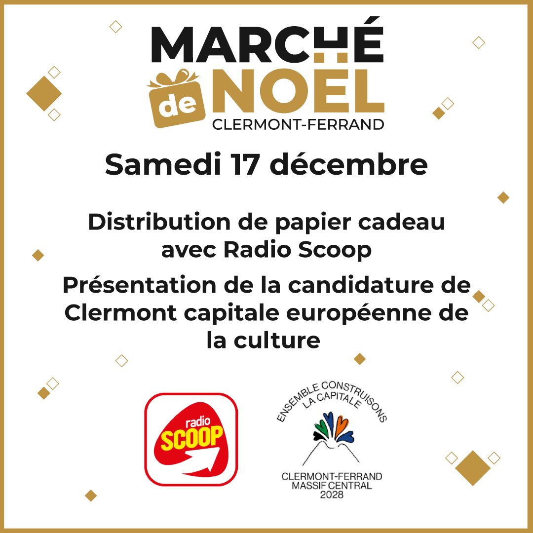 📜 La troisième semaine du Marché de Noël est lancée et elle s'annonce musicale avec la prestation du conservatoire et de la chorale Jules Ferry ! Consultez le programme des animations pour en savoir plus ⬇️

#marchedenoelclermont #noelaclermont