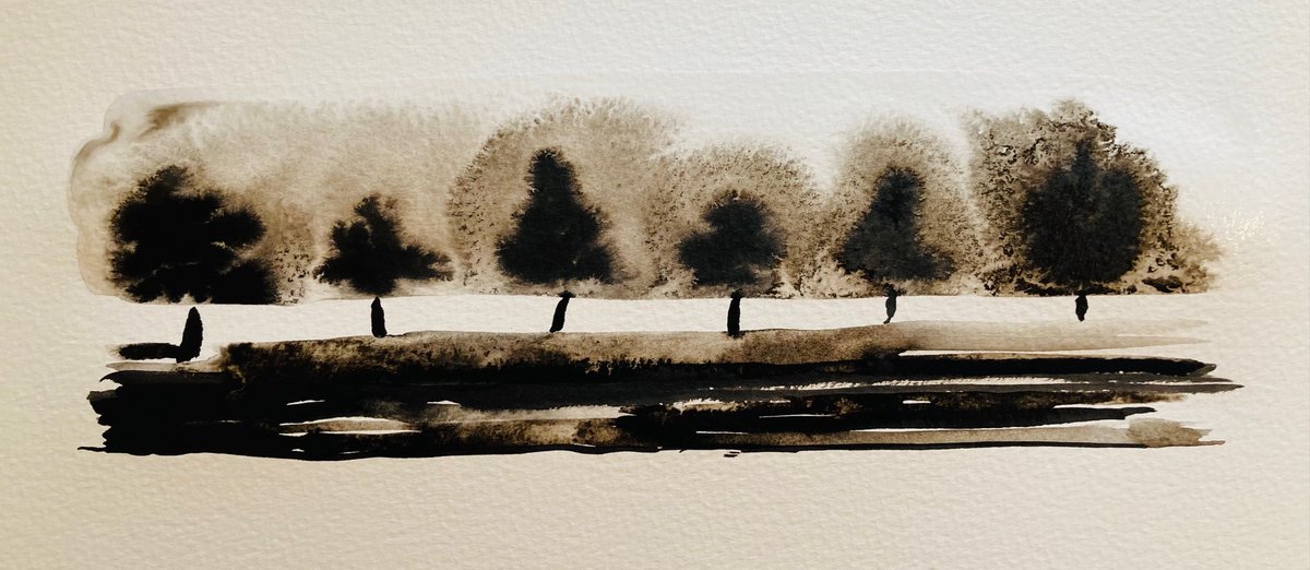 Trees: Indian ink on A3 Bockingford #inkdrawing #trees #ArtistOnTwitter