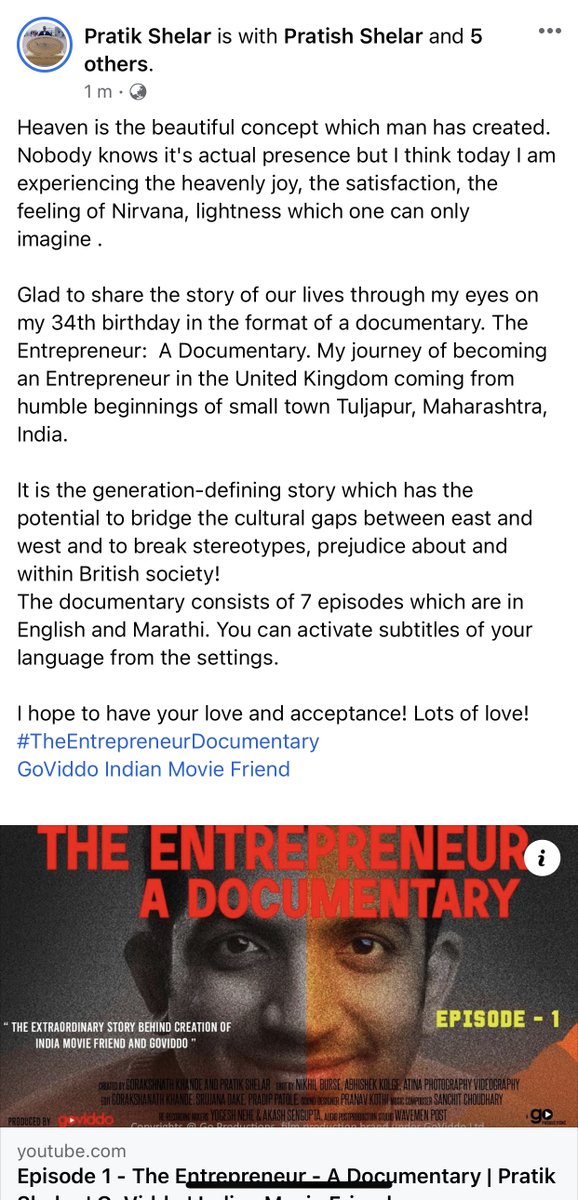 iPratikShelar's tweet photo. #TheEntrepreneurDocumentary is streaming now on GoViddo YouTube channel! The documentary consists of 7 episodes which are in English and Marathi language. You can activate subtitles of your language from the settings. @RealGoViddo @IndianMovieFrnd 

https://t.co/yrP1mA96Wn https://t.co/BfPHJcbdHO