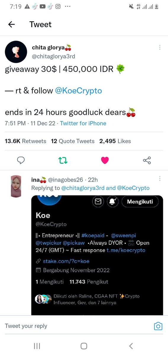 jennabebs's tweet photo. @chitaglorya3rd @KoeCrypto Done https://t.co/DTaCD4TJlu