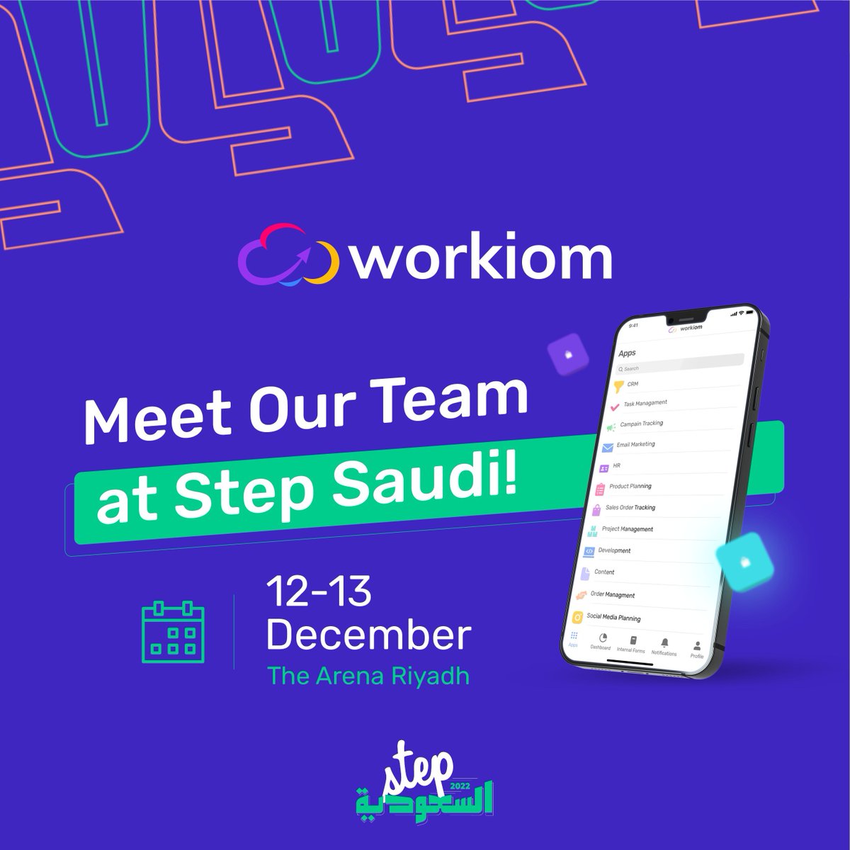 workiom's tweet photo. Happening now;
Workiom team in Riyadh!
Meet our team at @stepsaudi Conference 2022
Booth No. ST10
New ideas are waiting for you with Workiom ⭐
#ًWorkiom #StepSaudi2022 #stepsaudi #stepconference #tech #productivity #collaboration https://t.co/95oGf8ge5J